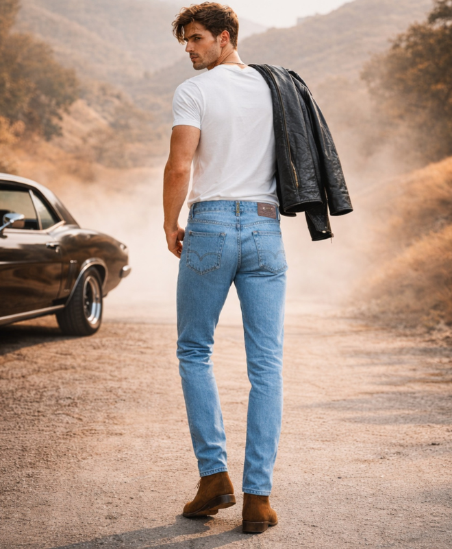 Jeans 2602 Hombre | Color azul claro bleach | Corte Recto | Edward’s