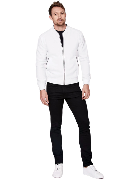 Jeans Skinny Negro Sólido Hombre
