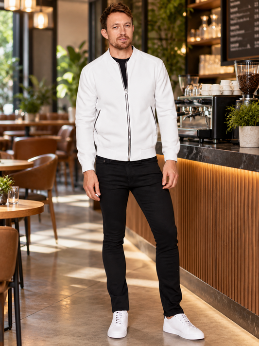 Men's Skinny Black Denim Pants 5500