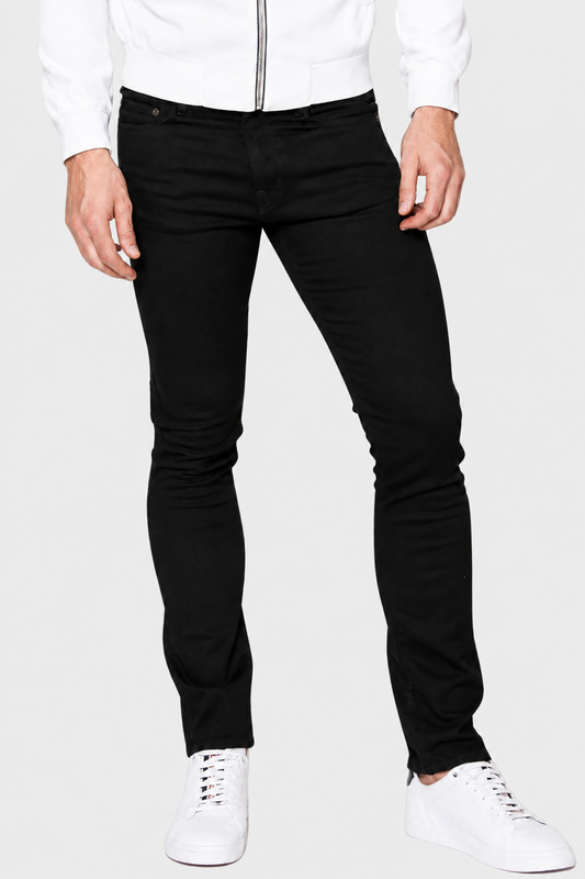 Men's Skinny Black Denim Pants 5500
