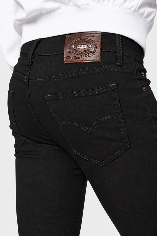 Men's Skinny Black Denim Pants 5500