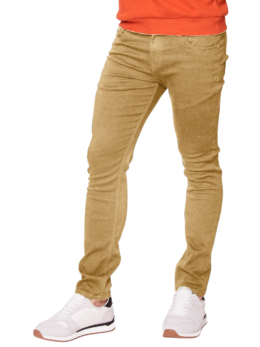 Pantalón Gabardina Skinny Stretch Tipo Jean Kakhy Hombre Edward’s 5501