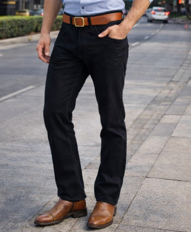 Pantalón de mezclilla azul marino para hombre classic african blue