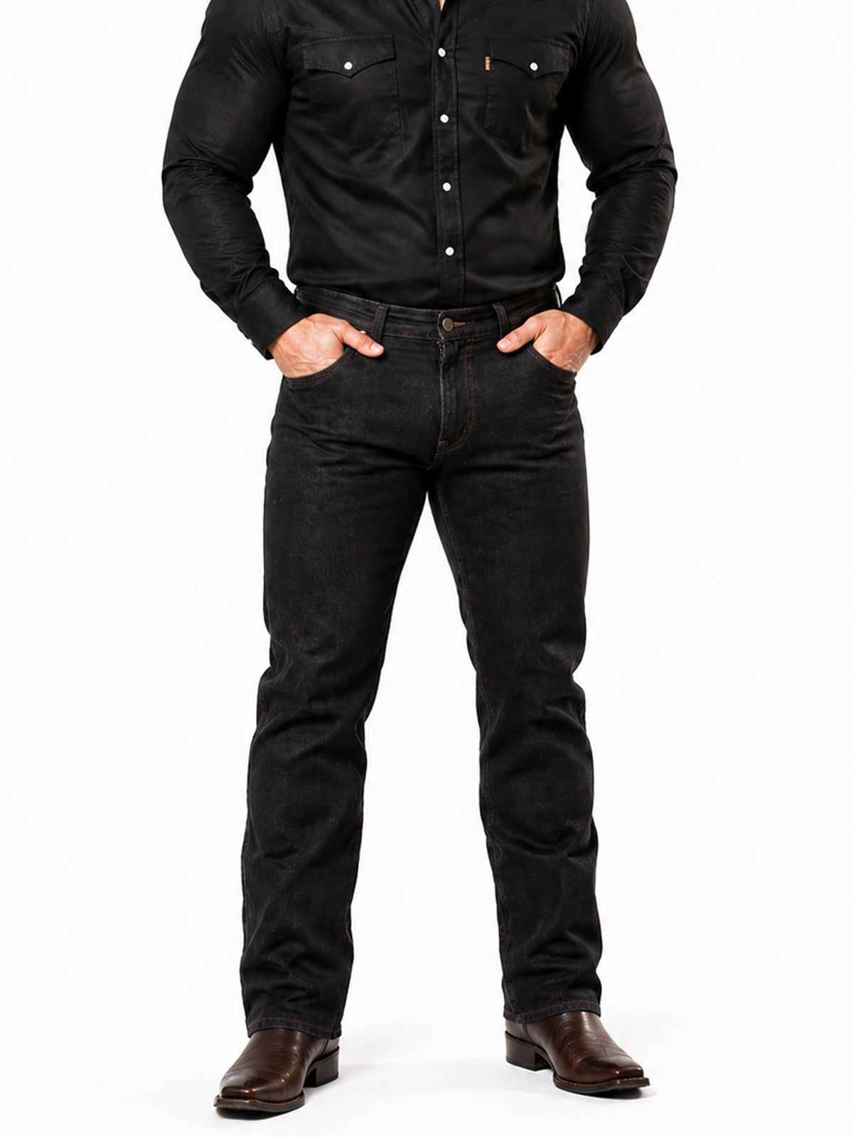Jeans Recto Hombre Tallas Grande Tiro Alto Grafito Edward’s 7500