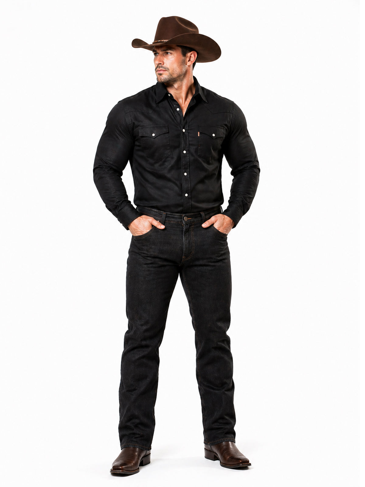 Jeans Recto Hombre Tallas Grande Tiro Alto Grafito Edward’s 7500