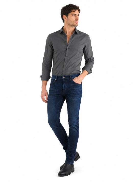 Jeans Slim Stretch Azul Petróleo Hombre Edward’s 7701