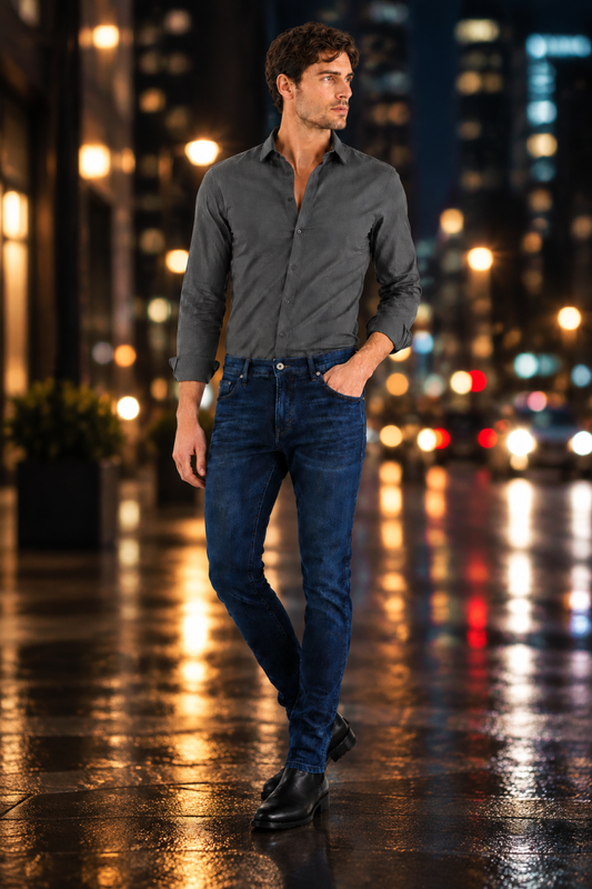 MEN'S SLIM DENIM PANTS 7701