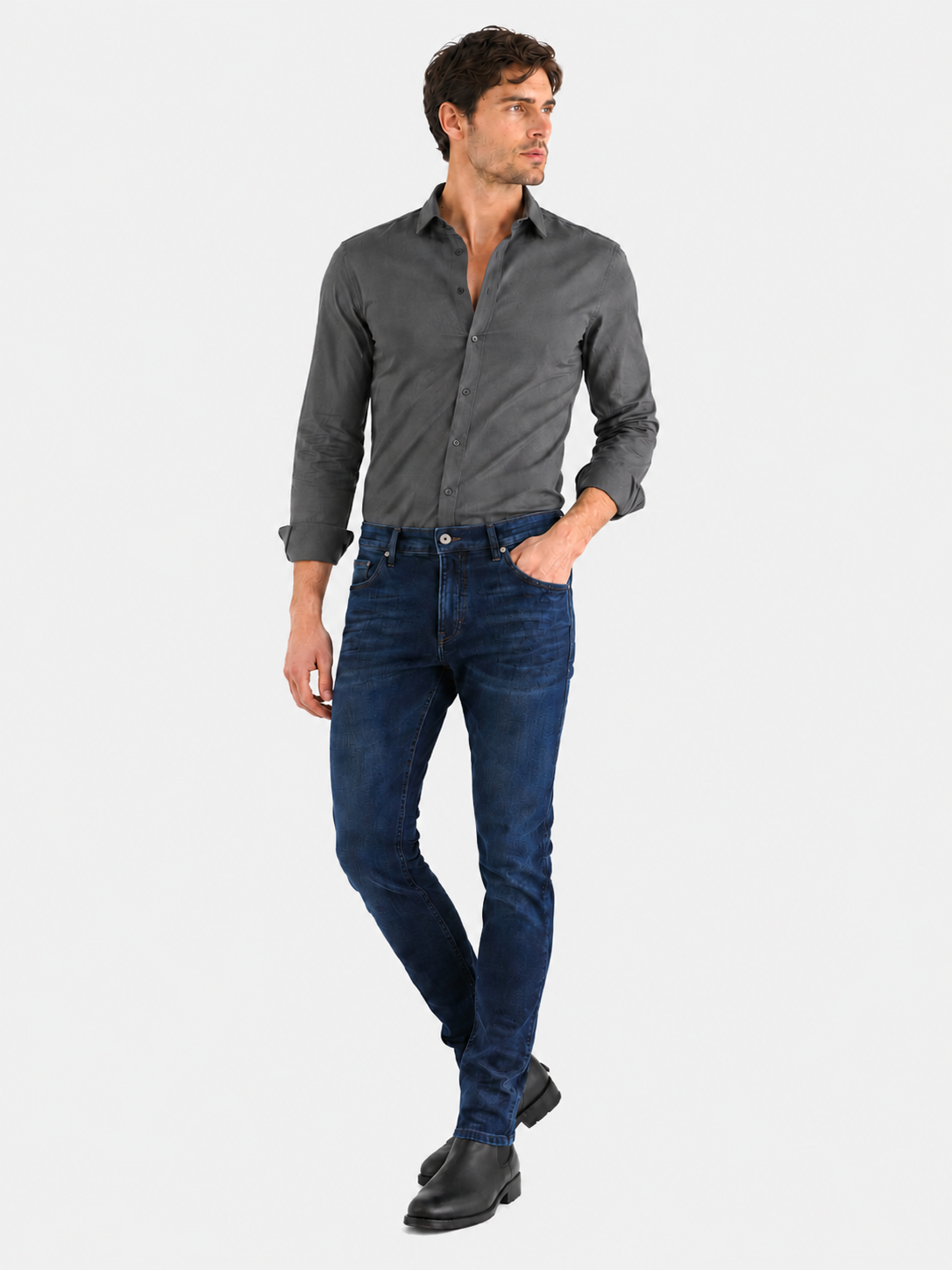 MEN'S SLIM DENIM PANTS 7701