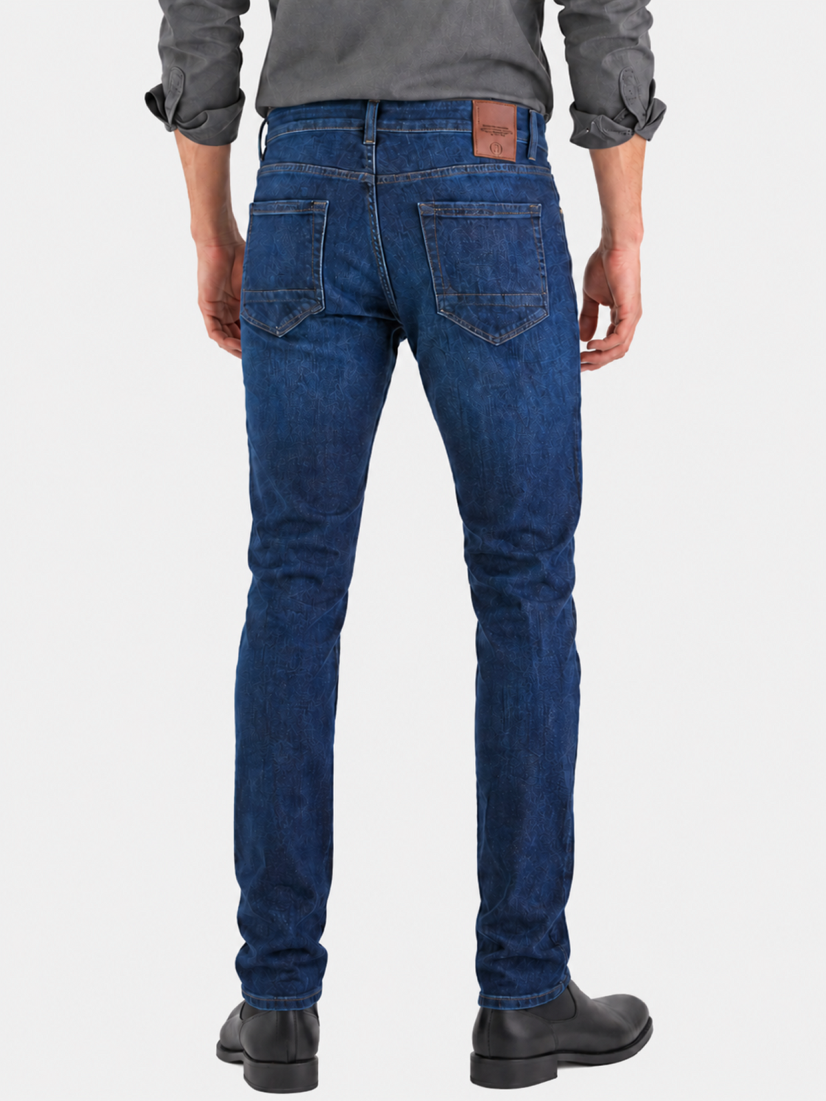 Jeans Slim Petróleo Hombre Edwards 7701