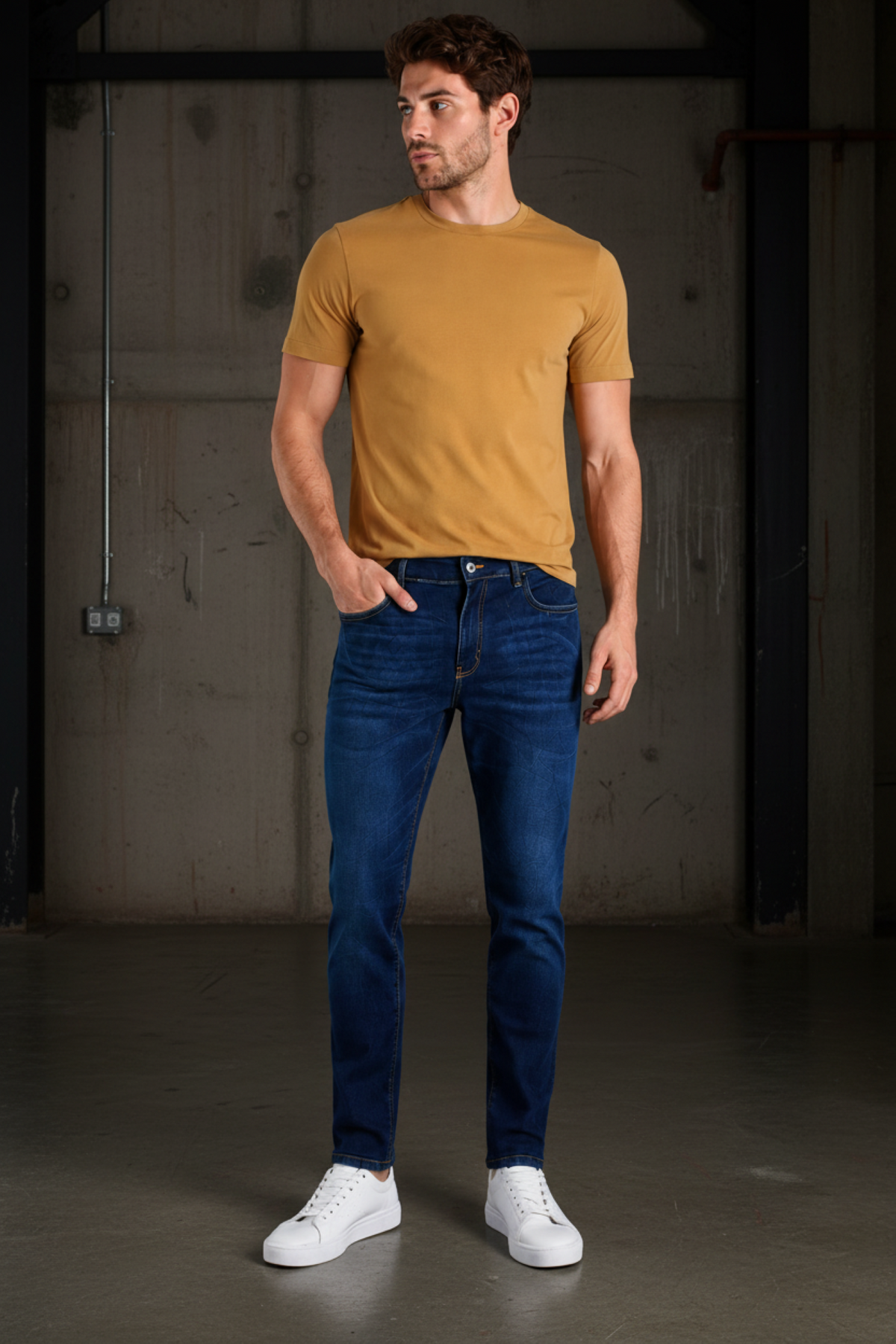MEN'S SLIM DENIM PANTS 7703