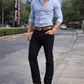 Jeans Hombre Recto Tiro Alto Azul Oscuro Edward's 2700
