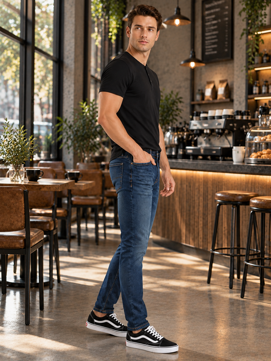 Jeans Skinny Oscuro Hombre Edwards