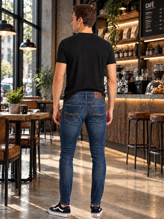 Jeans Skinny Oscuro Hombre Edwards