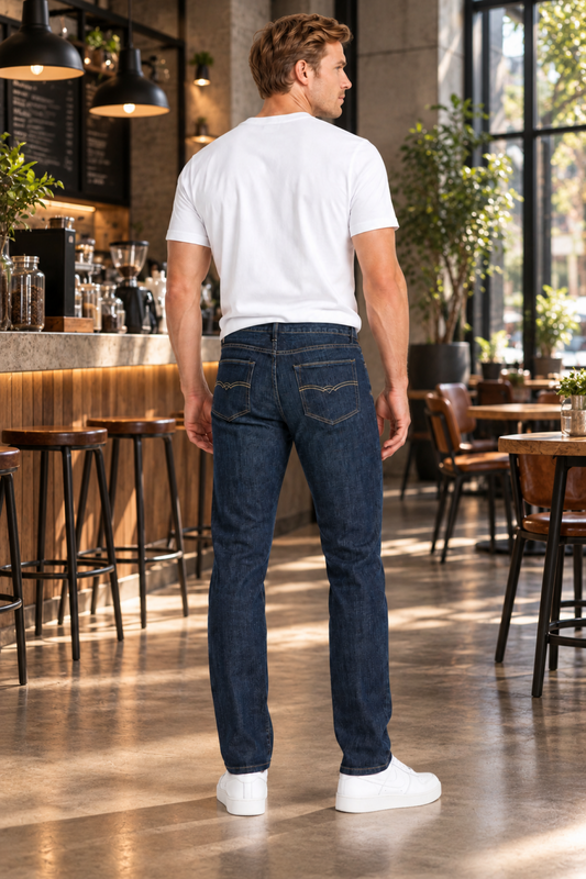 Jeans Skinny Oscuro Hombre Edwards 8113