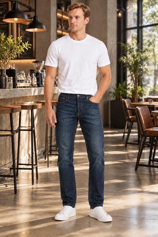 Jeans Skinny Oscuro Hombre Edwards 8113