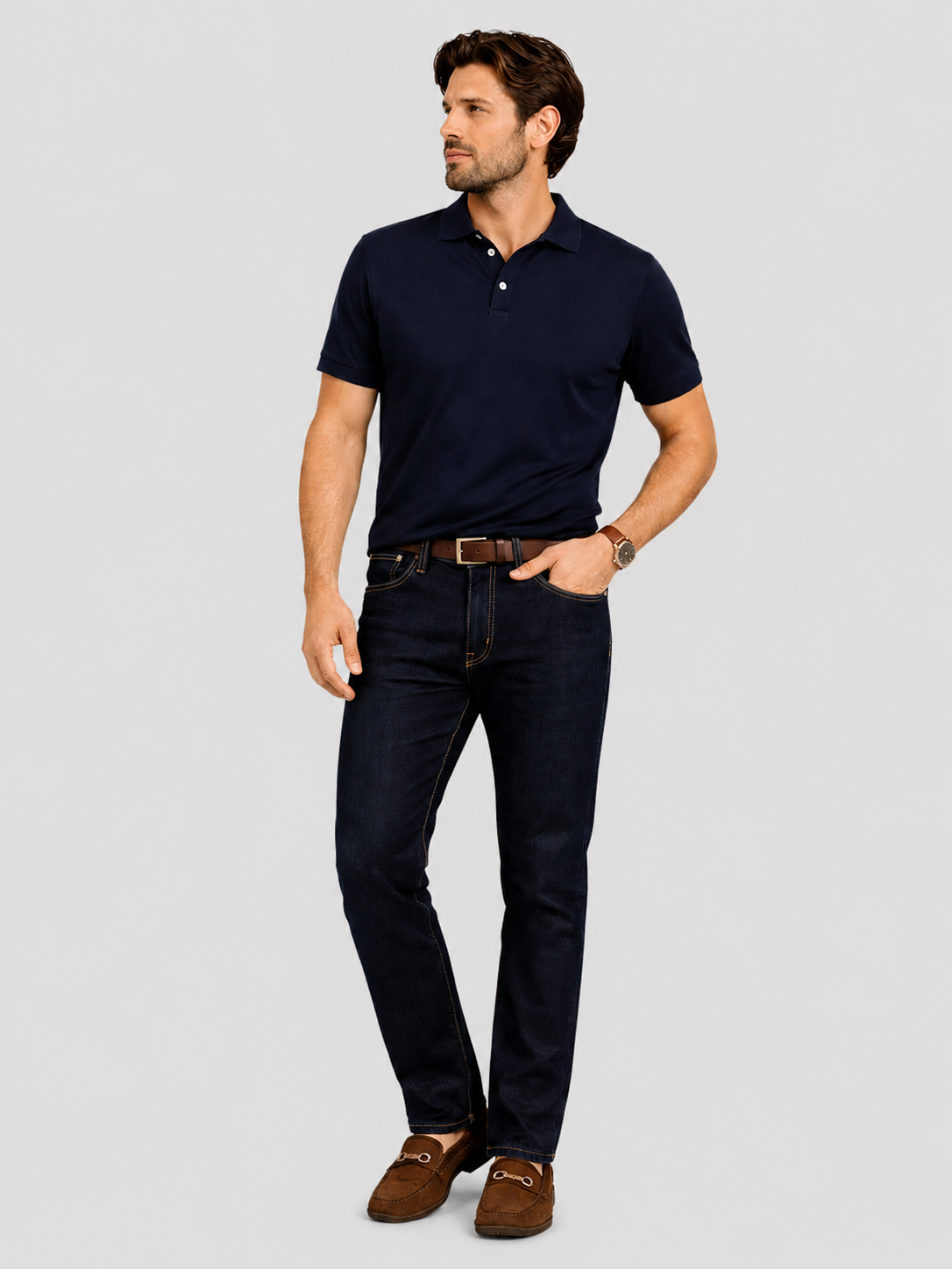 Jeans Slim Oscuro Hombre Edwards 831