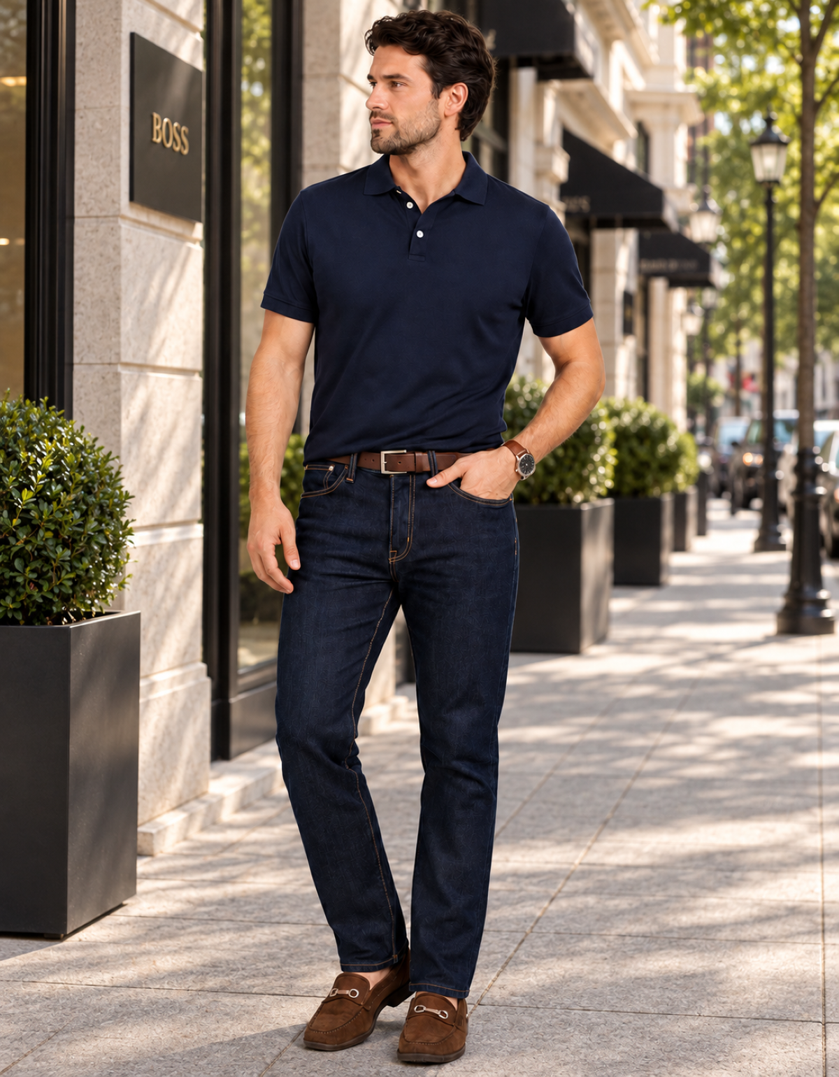 Jeans Slim Oscuro Hombre Edwards 831