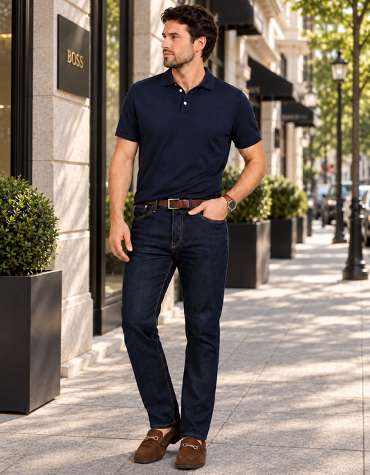 Jeans Slim Oscuro Hombre Edwards 831