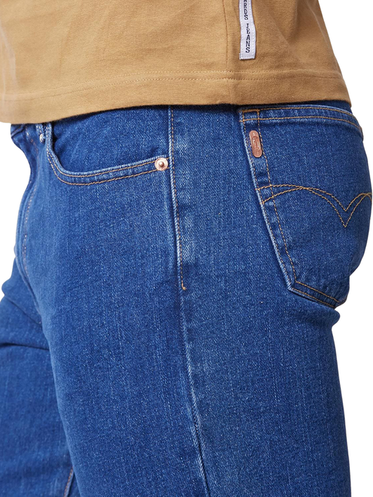 Jeans Recto Hombre Tiro Alto Azul Medio Edward’s 9300