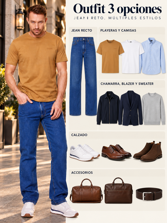 Pantalón Mezclilla Recto Hombre Edwards