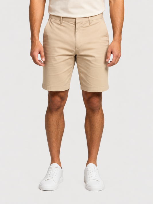 Men's olive green denim Bermuda shorts