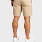 Men's sand-colored denim Bermuda shorts