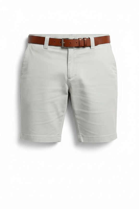 Men's gray denim Bermuda shorts