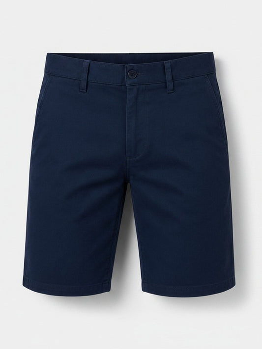 Men's navy blue denim Bermuda shorts
