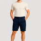 Men's navy blue denim Bermuda shorts