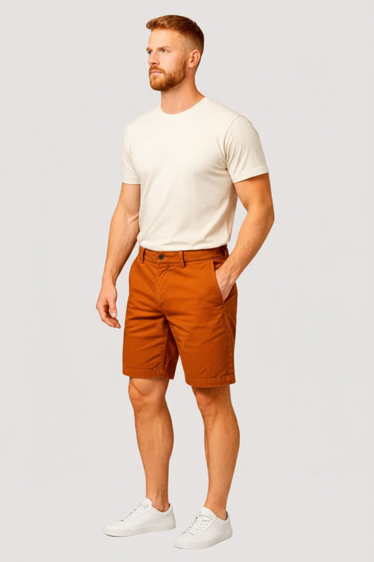 Bermudas Mezclilla Ocre Hombre Edwards