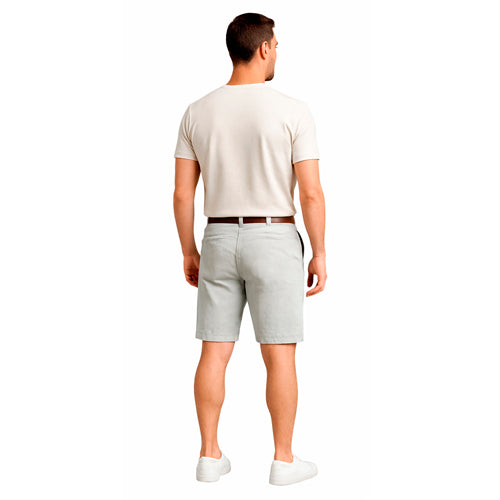 Pantalón Corto Chino Hombre Algodón Gris Edward's