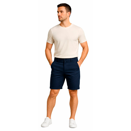 Edward's Bchino Bermuda Chino Hombre Mezclilla Marino Suavizado Clásico