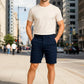 Men's olive green denim Bermuda shorts
