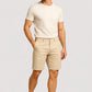 Men's sand-colored denim Bermuda shorts