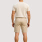 Men's sand-colored denim Bermuda shorts