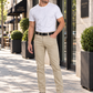 Pantalón Gabardina Fit Clásico Beige Hombre