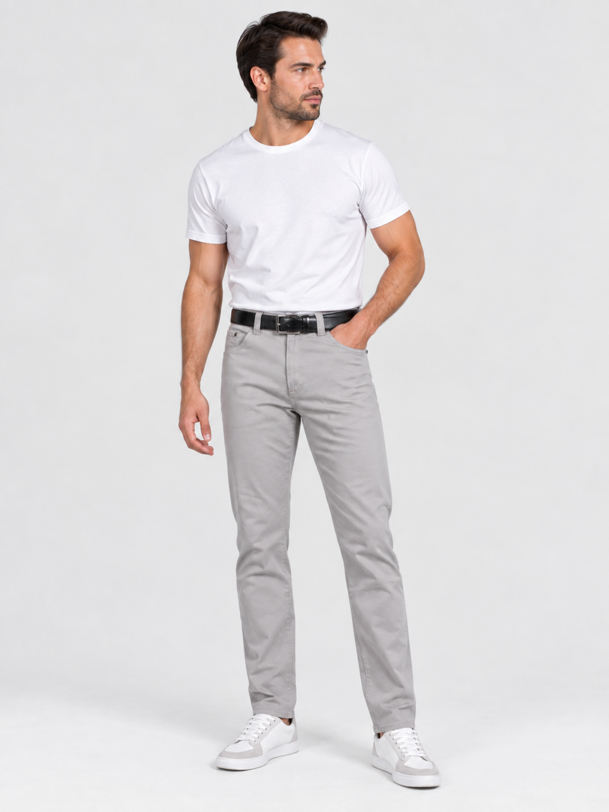 BOSS BEIGE MEN'S TWELLING TROUSERS
