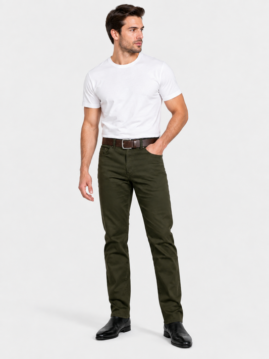 Pantalón Gabardina Fit Clásico Militar Hombre