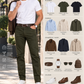 Pantalón Gabardina Fit Clásico Militar Hombre
