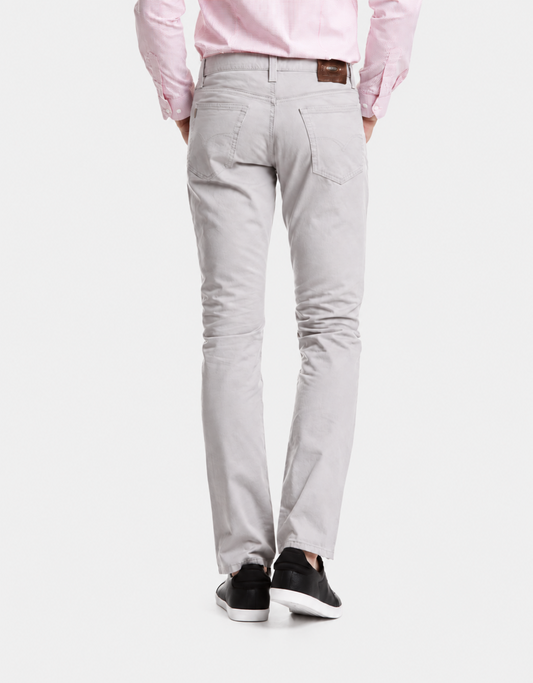 Pantalón Gabardina Slim Gris Hombre