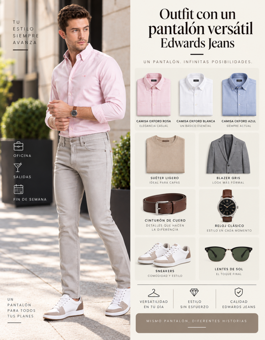 Pantalón Gabardina Slim Gris Hombre