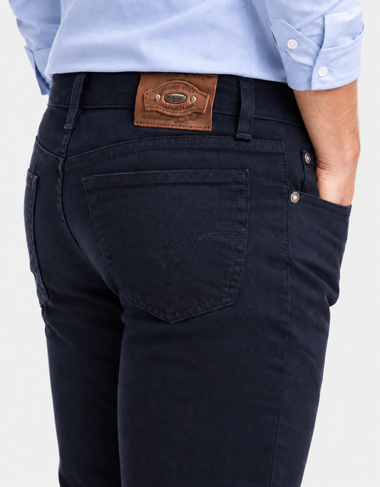 Pantalón Gabardina Slim Azul Hombre