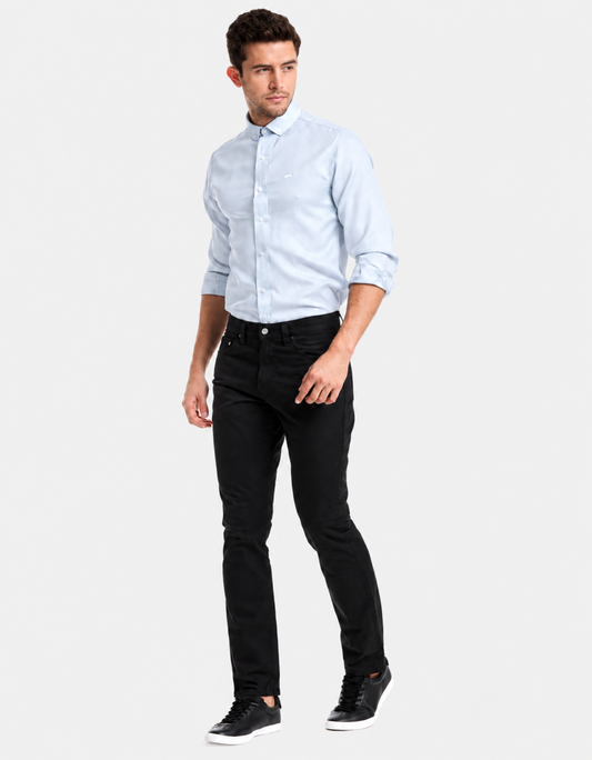 Pantalón Gabardina Slim Negro Hombre
