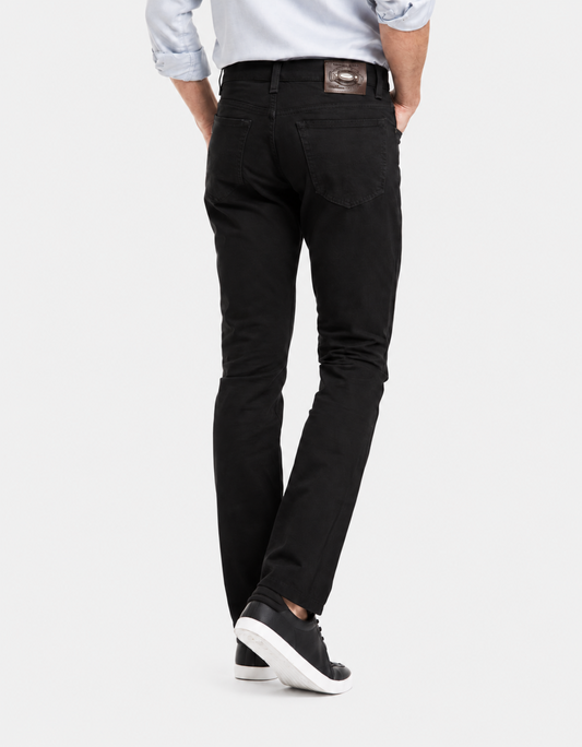 Pantalón Gabardina Slim Negro Hombre