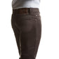 Pantalón Gabardina Stretch Slim Café Hombre