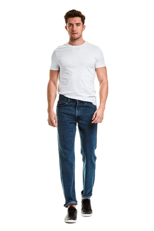 Jeans Recto Hombre Denim Índigo Medio Deslavado Edward's® 2619