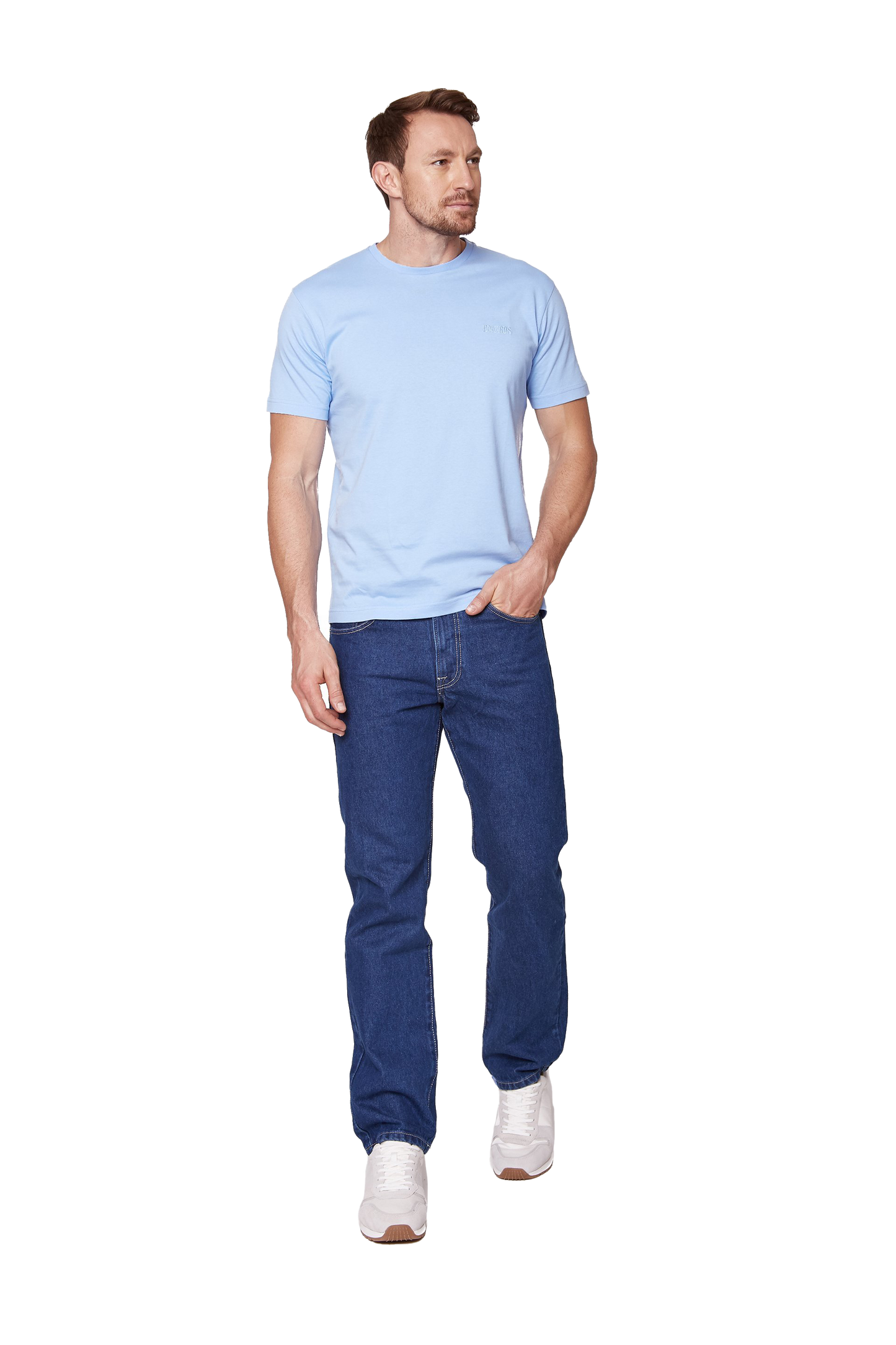 Jeans Recto Hombre Denim Índigo Medio Desgastado Edward's® 6200