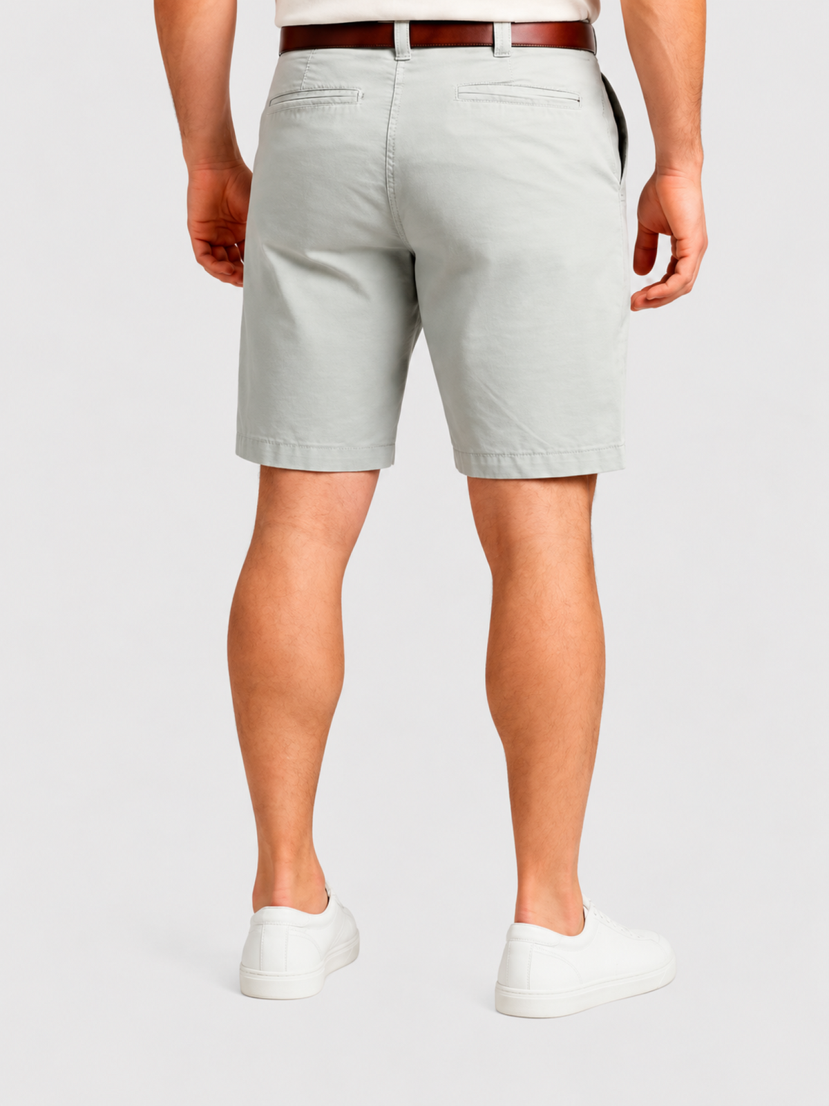 Men's gray denim Bermuda shorts