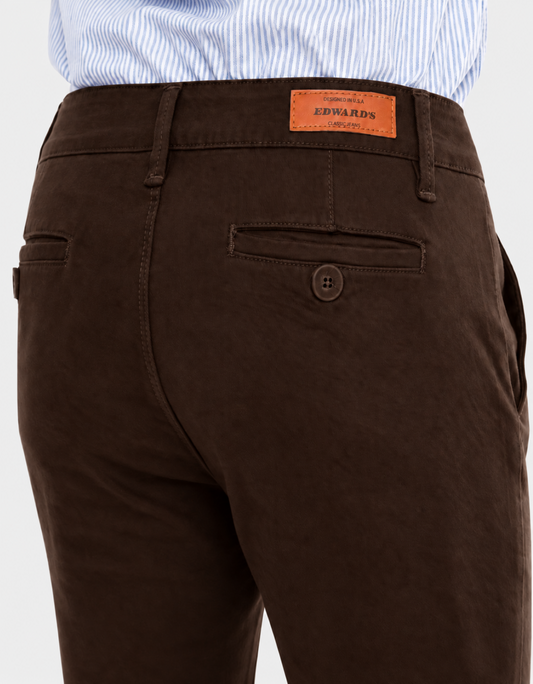 Pantalón Gabardina Skinny Café Estilo Chino Hombre