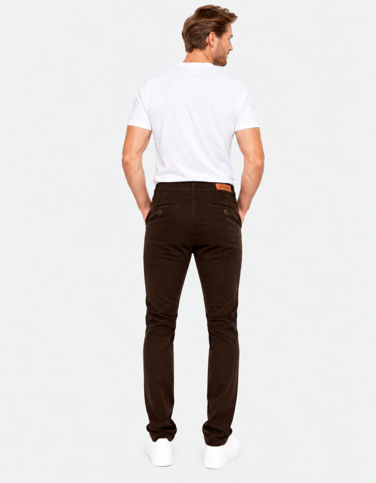 Pantalón Gabardina Skinny Estilo Chino Hombre